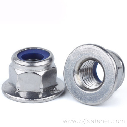 Stainless steel flange nylon nut